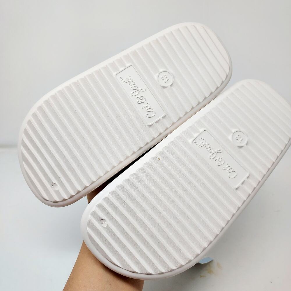 NEW Cat & Jack White Slides Size 13 - Picture 4 of 5